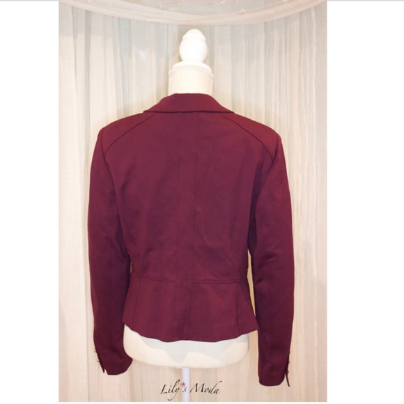 WHBM | Ponte Burgundy Blazer - Picture 4 of 7